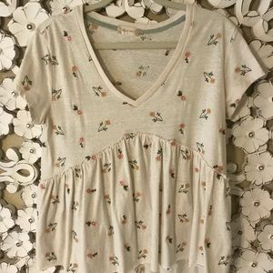 Floral baby doll top